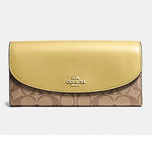 Coach Slim Envelope Wallet in Signature Canvas